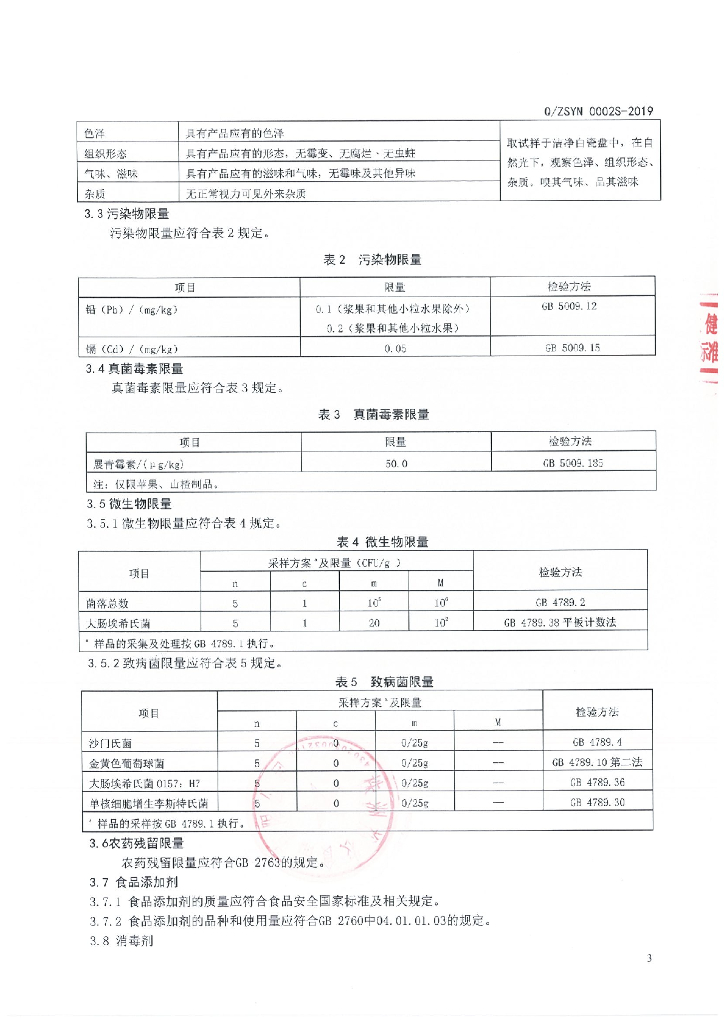 Q/ZSYN 0002S-2019 标准预览
