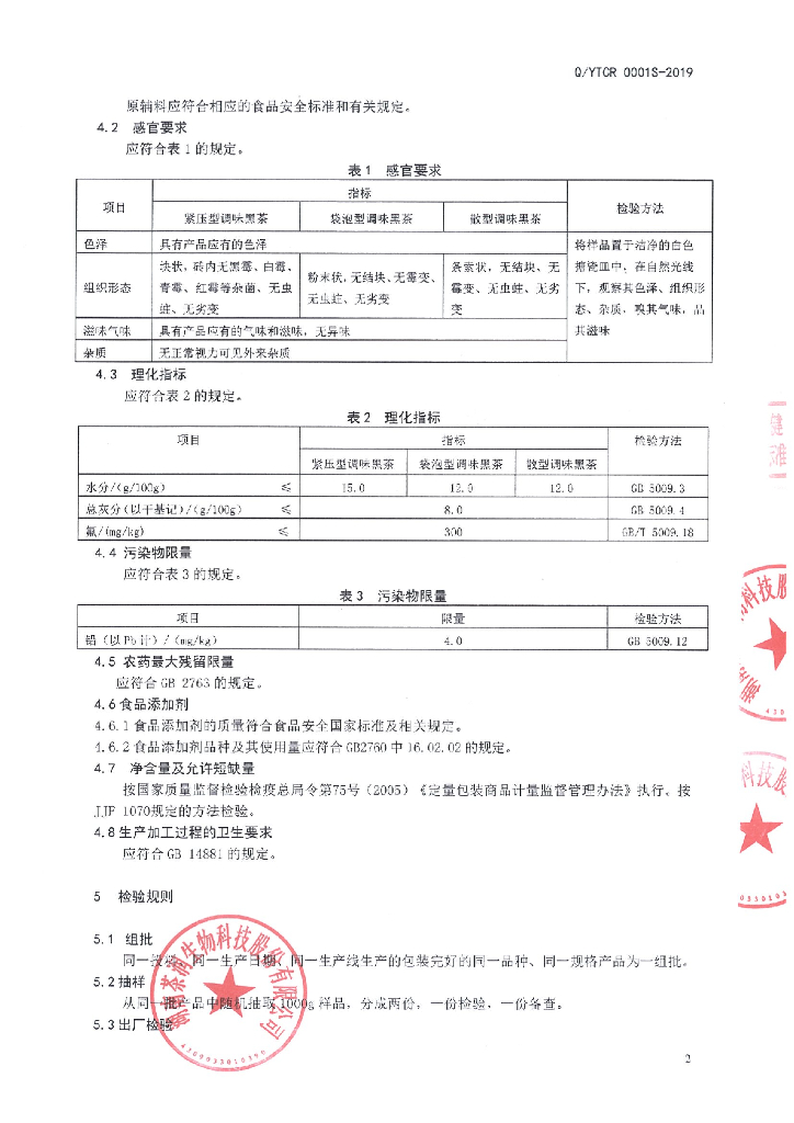 Q/YTCR 0001S-2019 标准预览