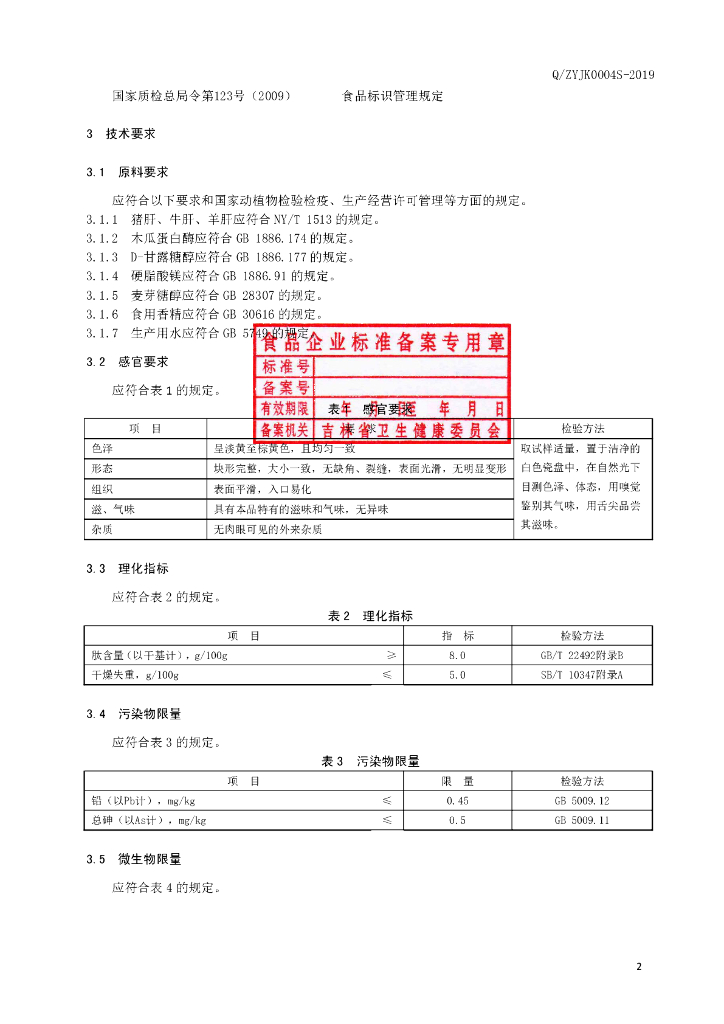 Q/ZYJK 0004S-2019 标准预览