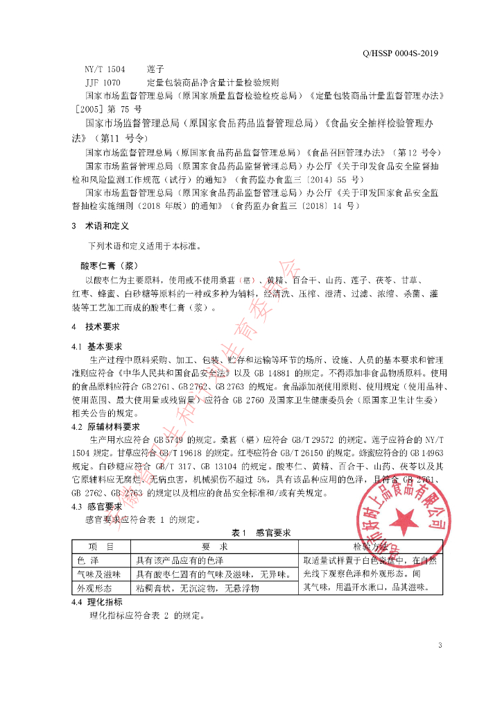 Q/HSSP 0004S-2019 标准预览
