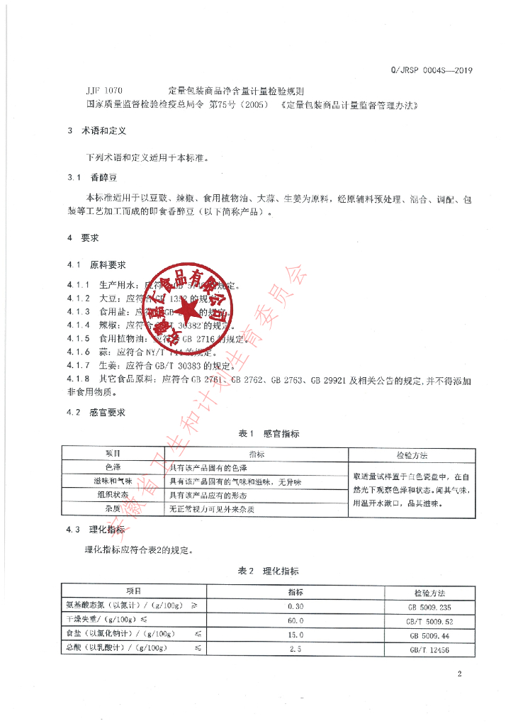 Q/JRSP 0004S-2019 标准预览