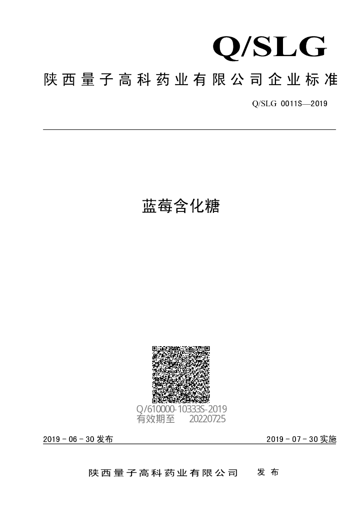 Q/SLG 0011S-2019 标准预览