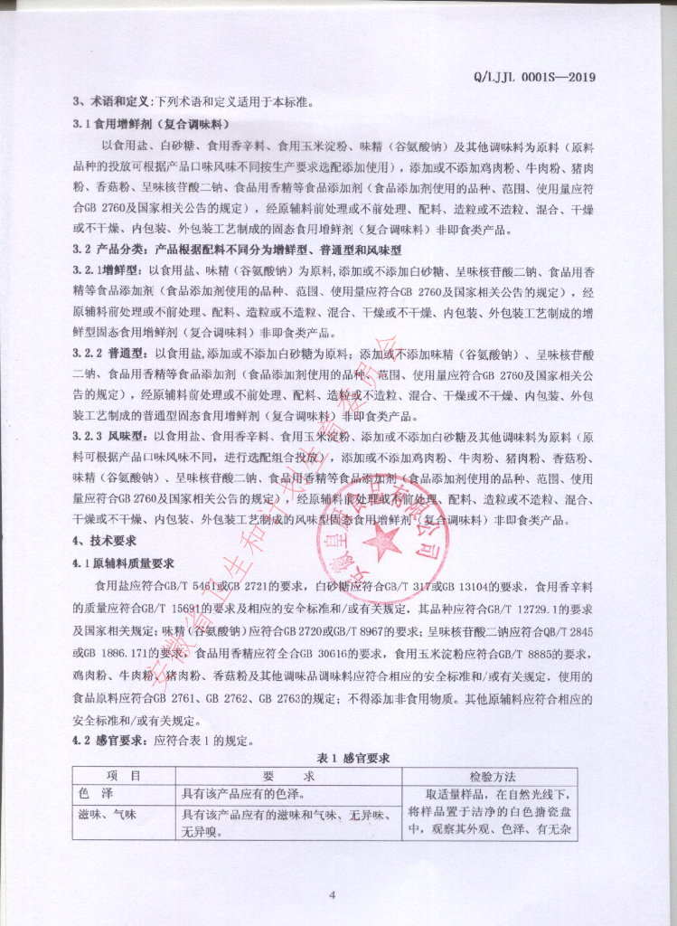 Q/LJJL 0001S-2019 标准预览