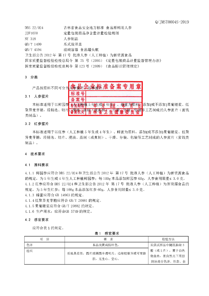 Q/JMST 0004S-2019 标准预览