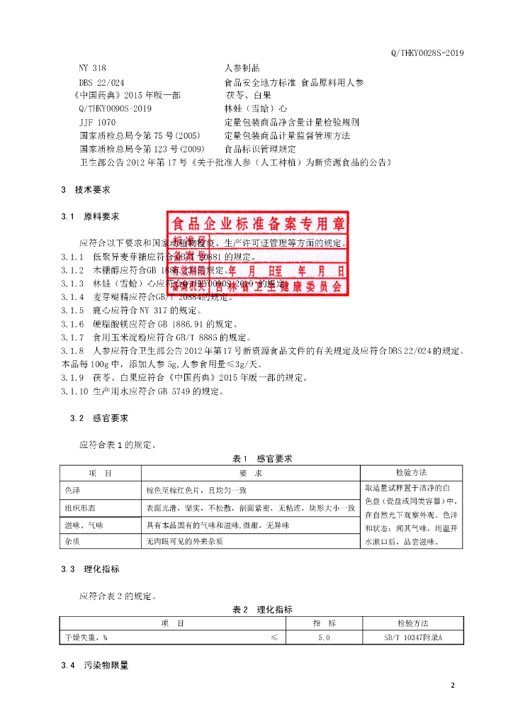 Q/THKY 0028S-2019 标准预览