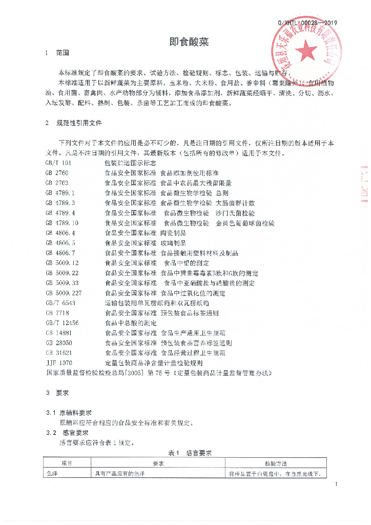 Q/XHTL 0002S-2019 标准预览