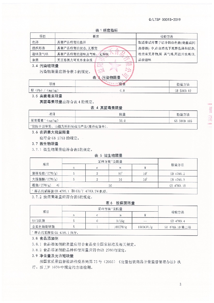 Q/LTSP 0001S-2019 标准预览
