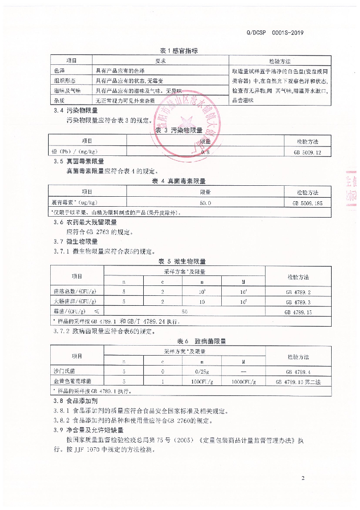 Q/DCSP 0001S-2019 标准预览