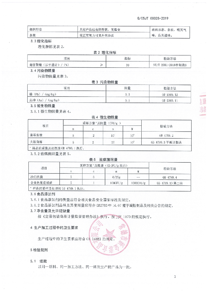Q/CSJT 0002S-2019 标准预览