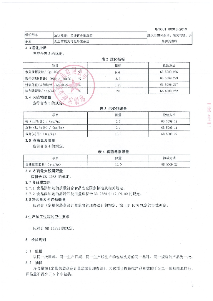 Q/CSJT 0001S-2019 标准预览