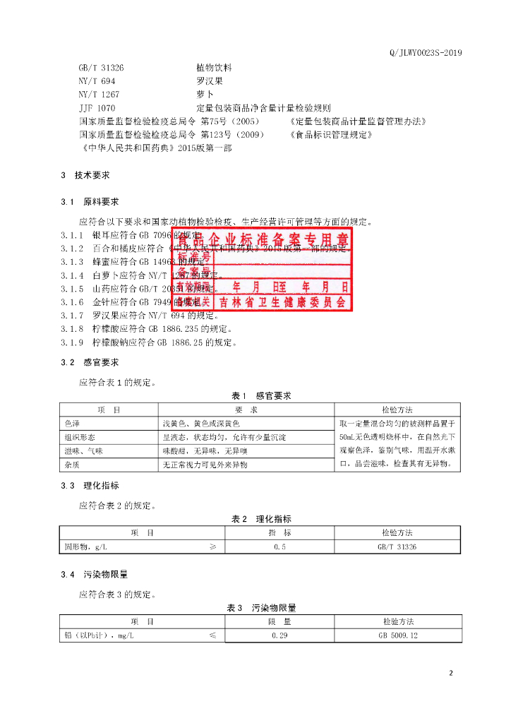 Q/JLWY 0023S-2019 标准预览
