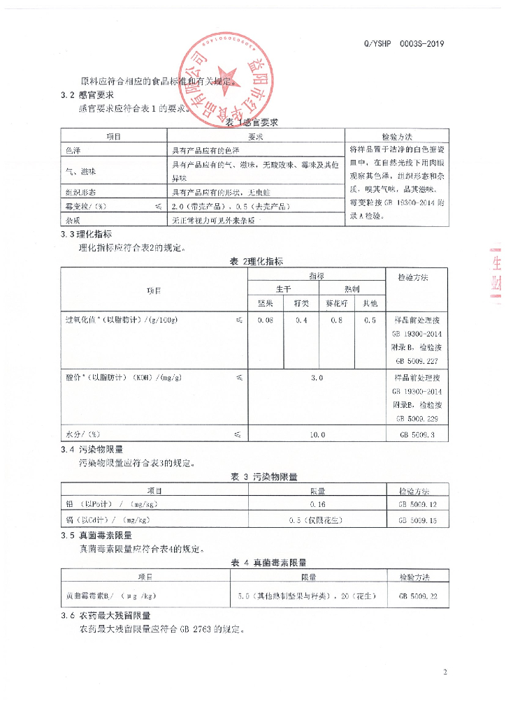 Q/YSHP 0003S-2019 标准预览