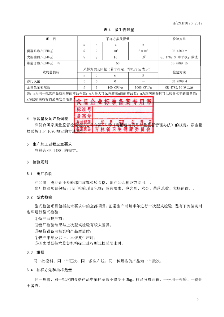 Q/ZNHT 019S-2019 标准预览