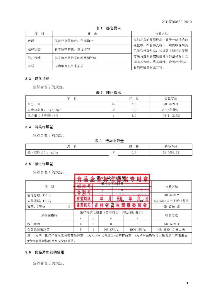Q/THKY 0086S-2019 标准预览