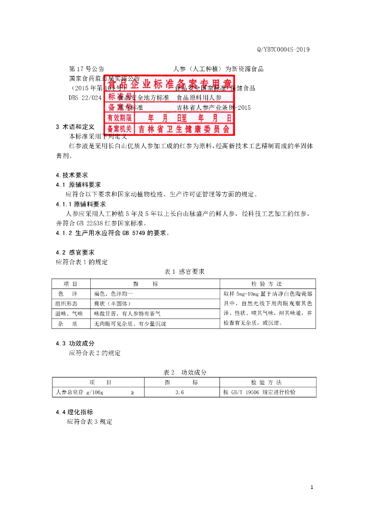 Q/YBTC 0004S-2019 标准预览