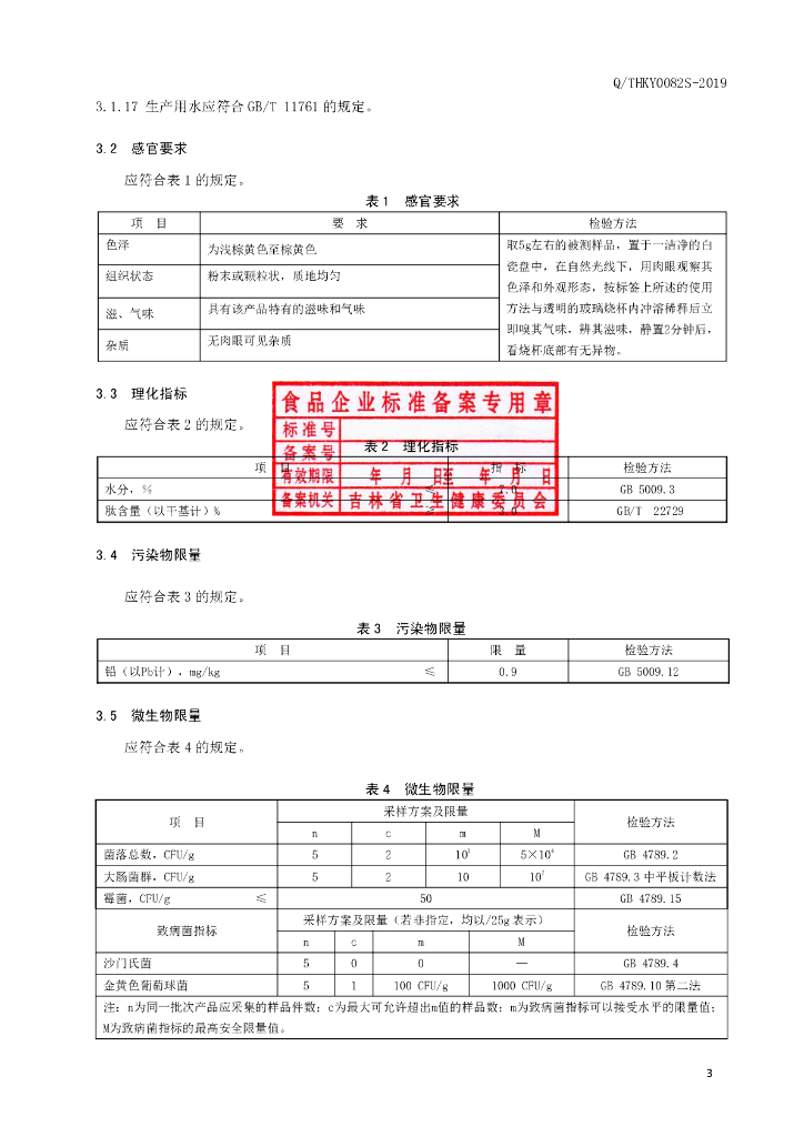 Q/THKY 0082S-2019 标准预览