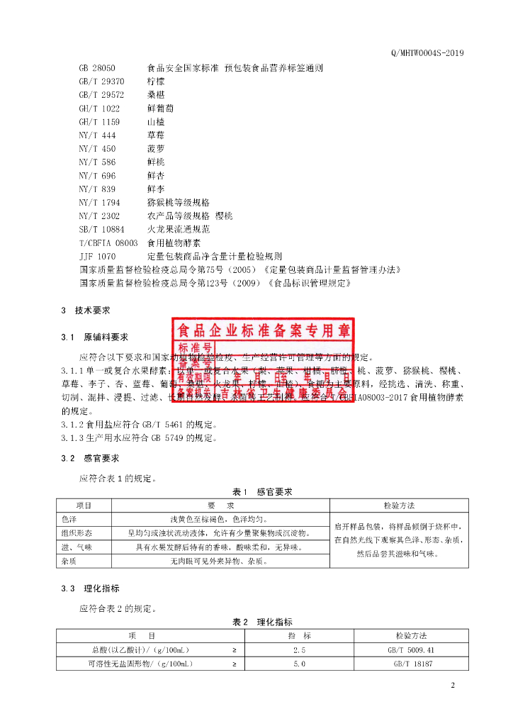 Q/MHTW 0004S-2019 标准预览