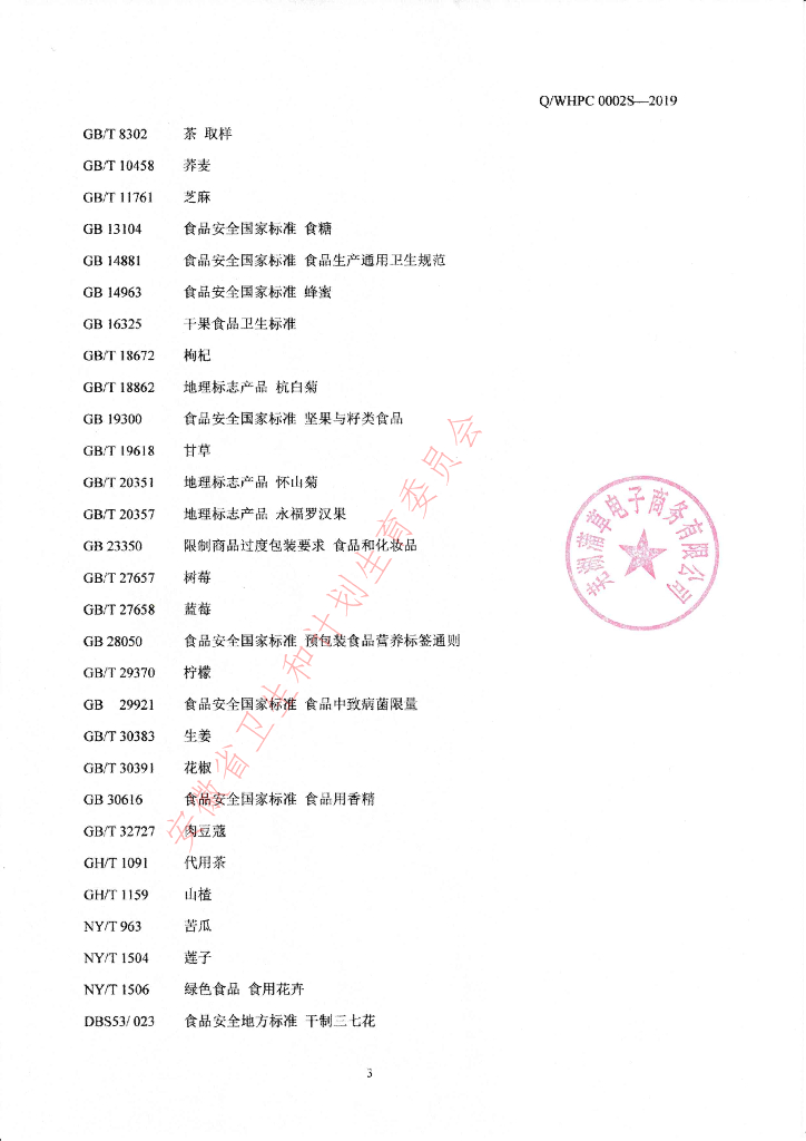 Q/WHPC 0002S-2019 标准预览