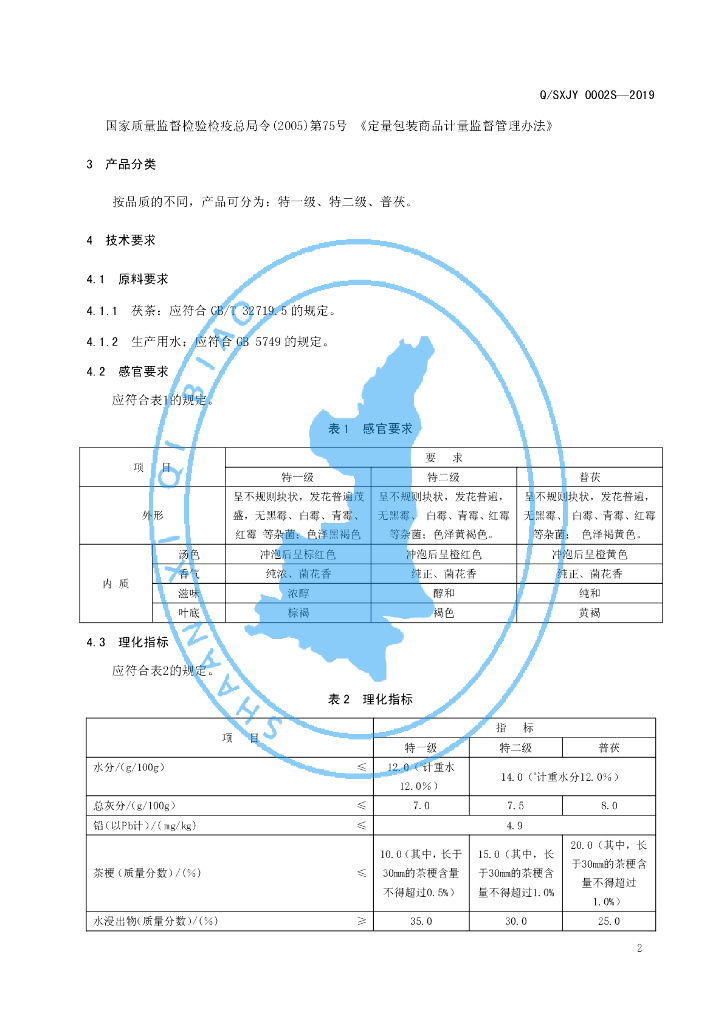 Q/SXJY 0002S-2019 标准预览