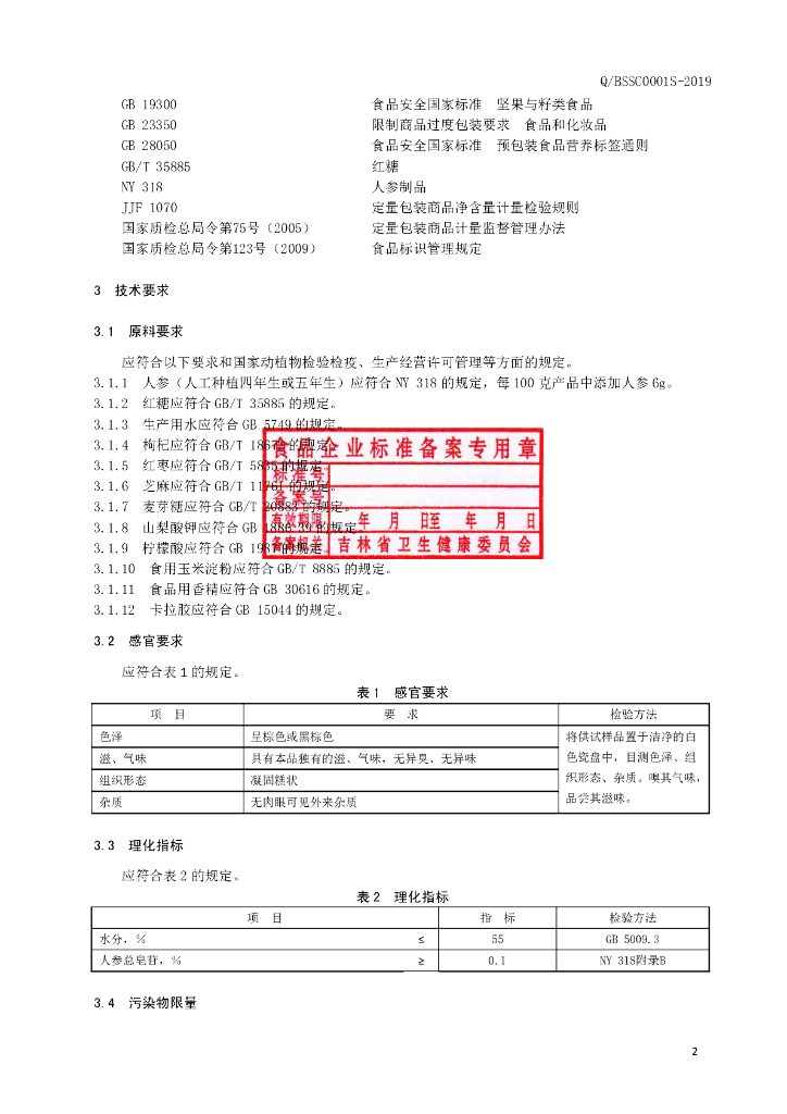 Q/BSSC 0001S-2019 标准预览