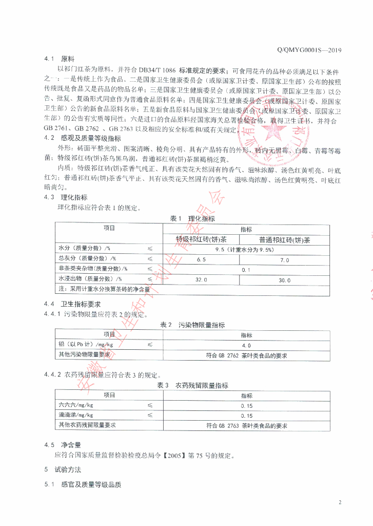 Q/QMYG 0001S-2019 标准预览
