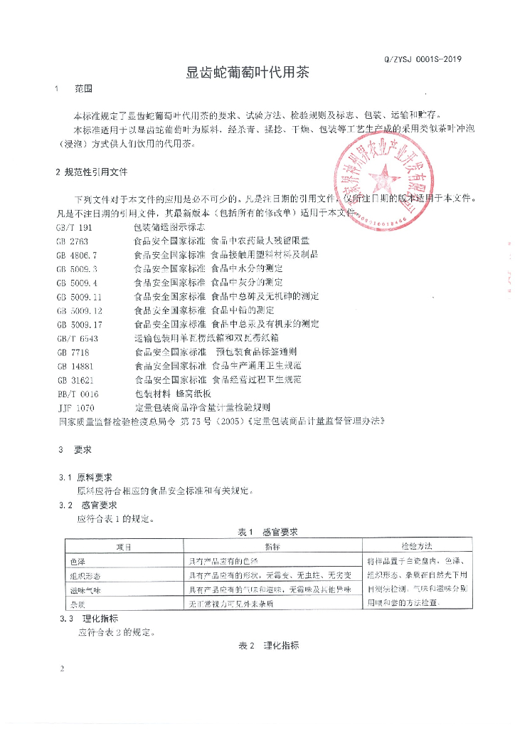 Q/ZYSJ 0001S-2019 标准预览