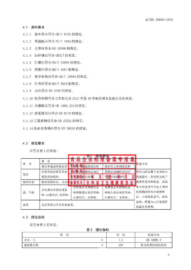 Q/ZHS 0009S-2019 标准预览