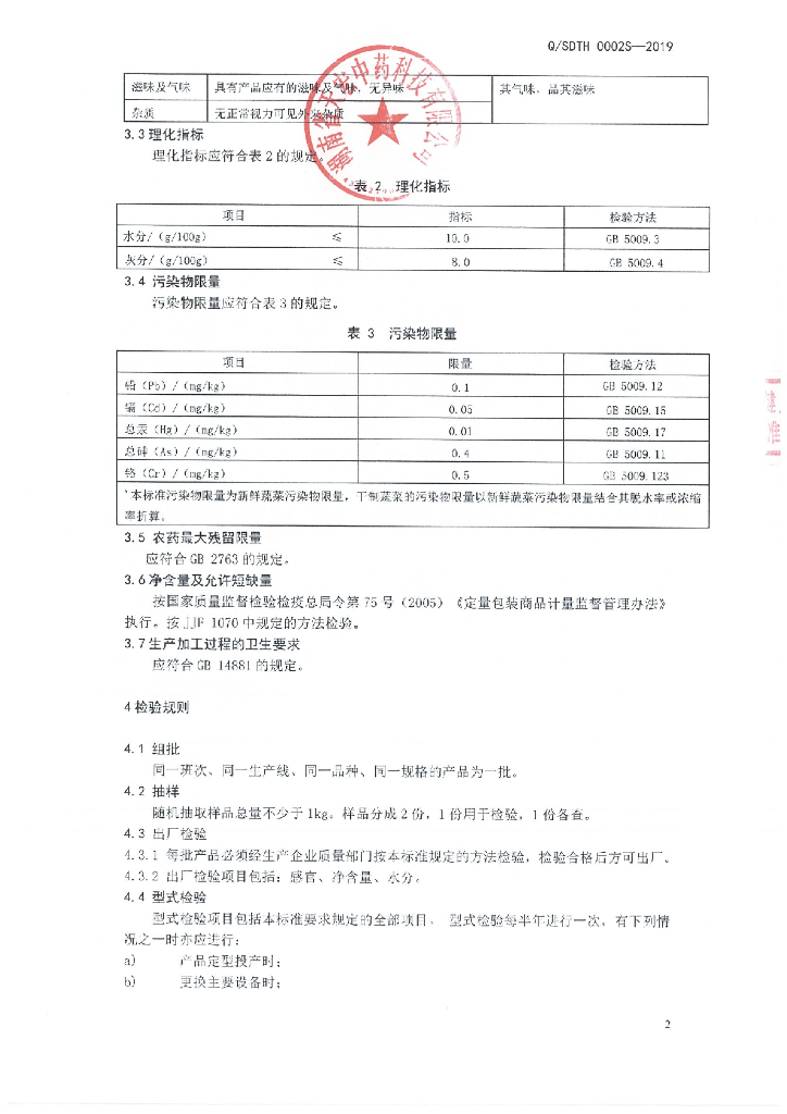 Q/SDTH 0002S-2019 标准预览