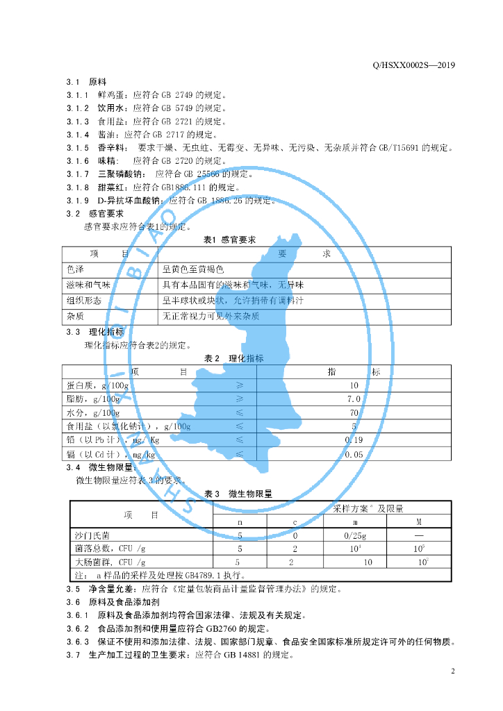 Q/HSXX 0002S-2019 标准预览