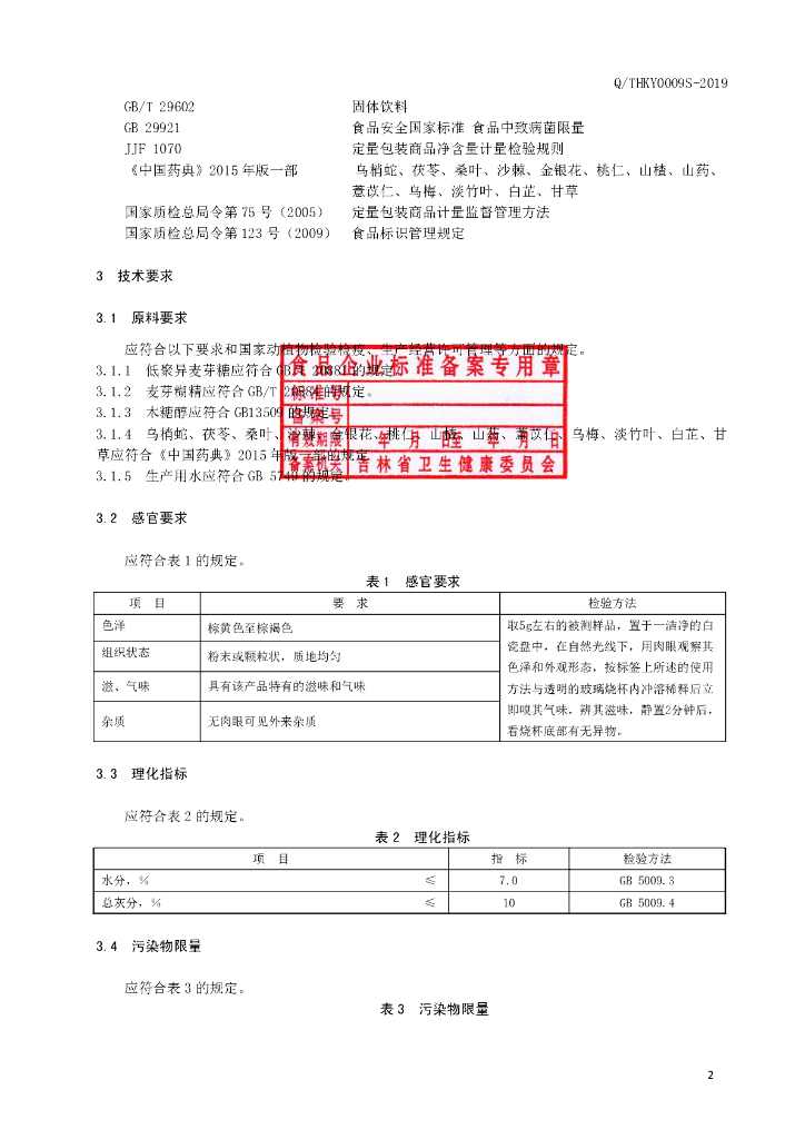 Q/THKY 0009S-2019 标准预览