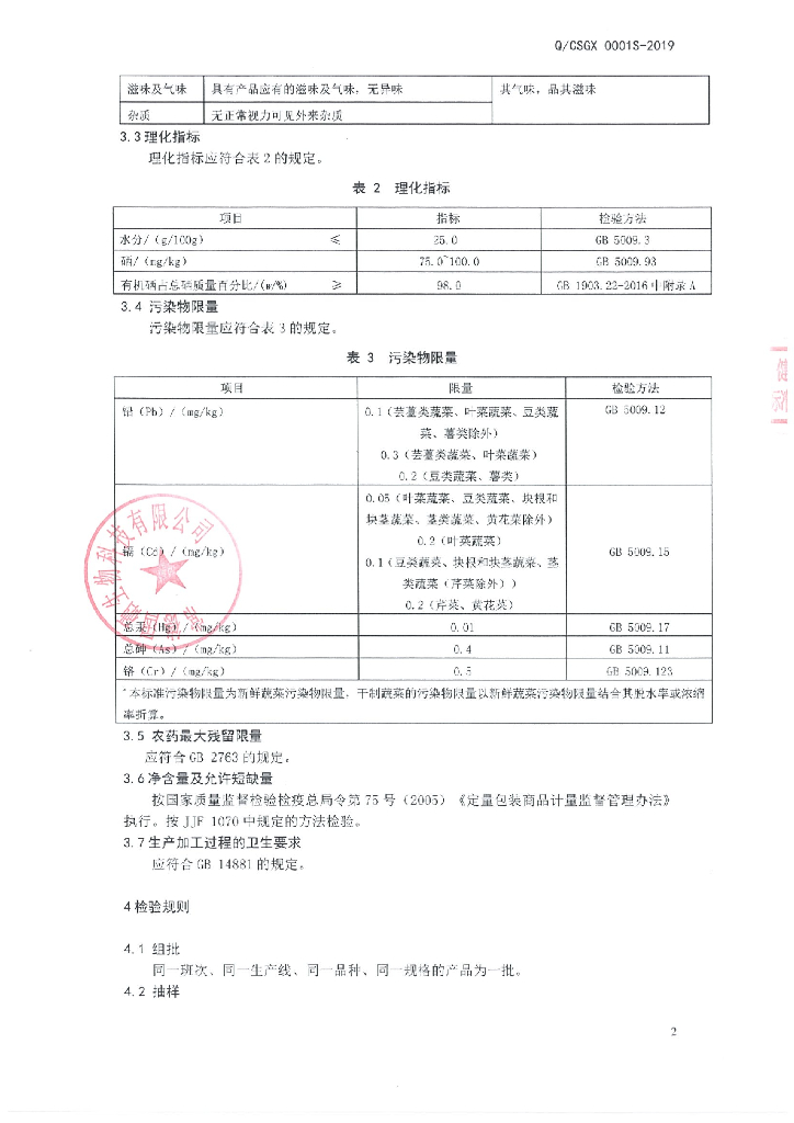 Q/CSGX 0001S-2019 标准预览
