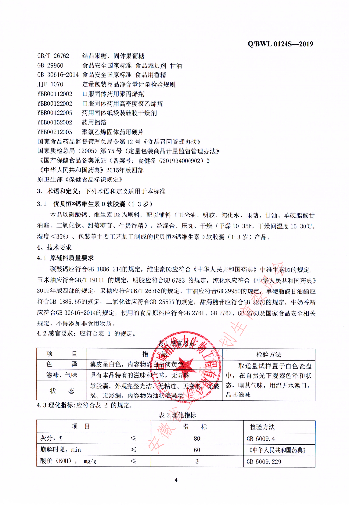 Q/BWL 0124S-2019 标准预览