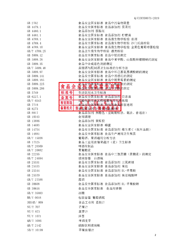 Q/CCHT 0007S-2019 标准预览