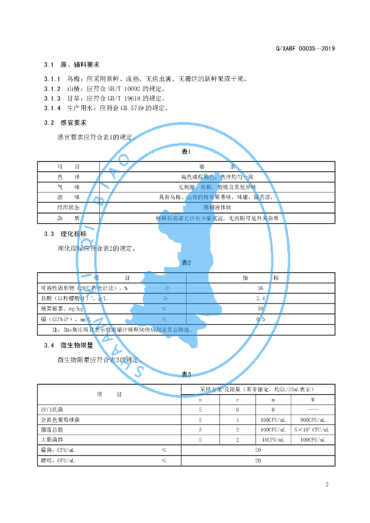 Q/XABF 0003S-2019 标准预览