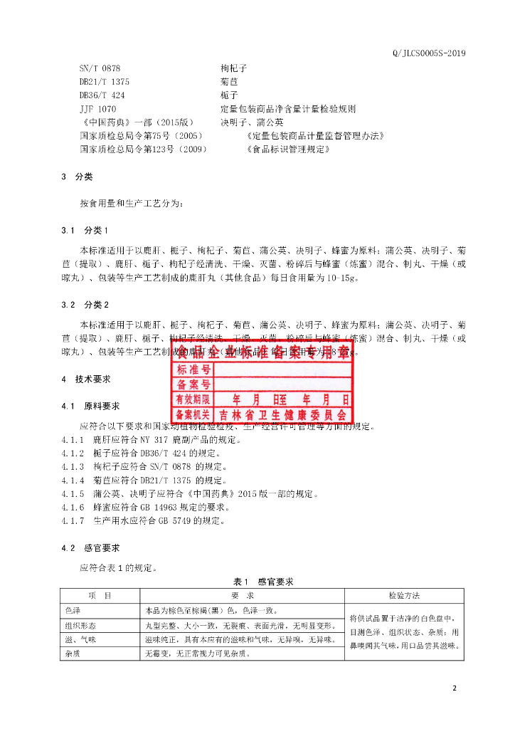 Q/JLCS 0005S-2019 标准预览