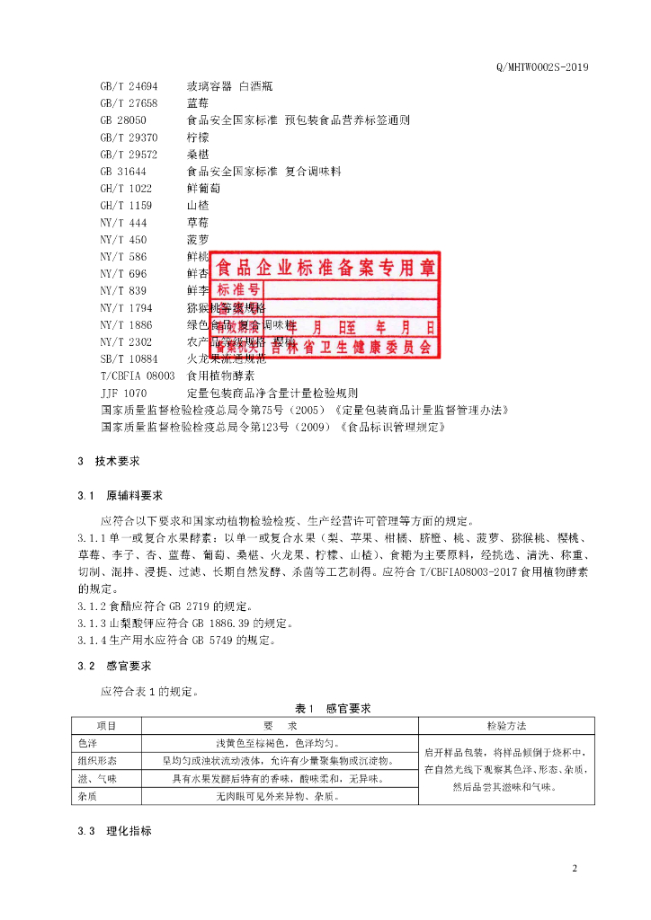 Q/MHTW 0002S-2019 标准预览