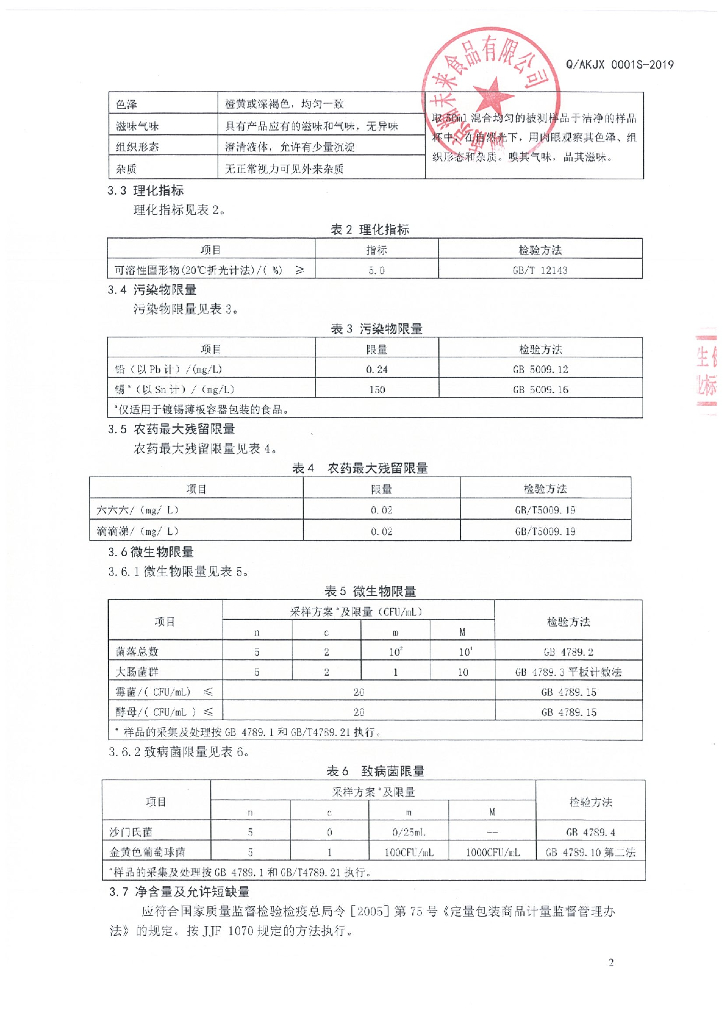 Q/AKJX 0001S-2019 标准预览