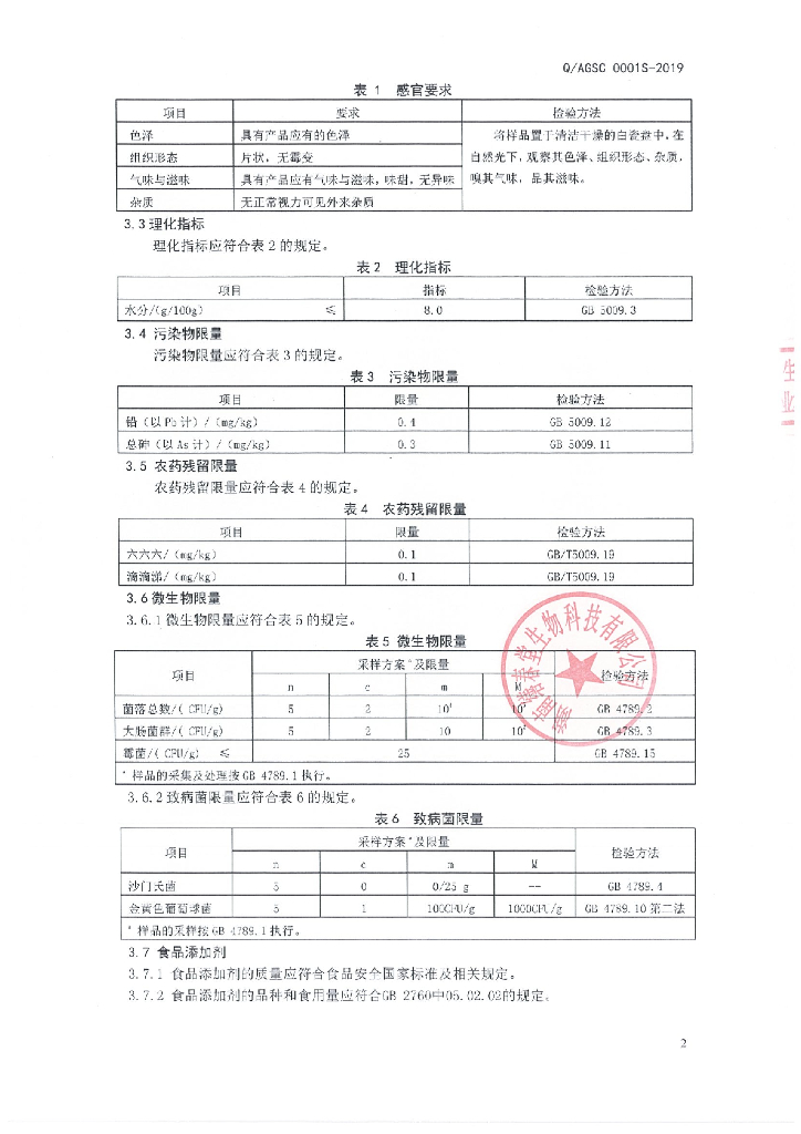 Q/AGSC 0001S-2019 标准预览