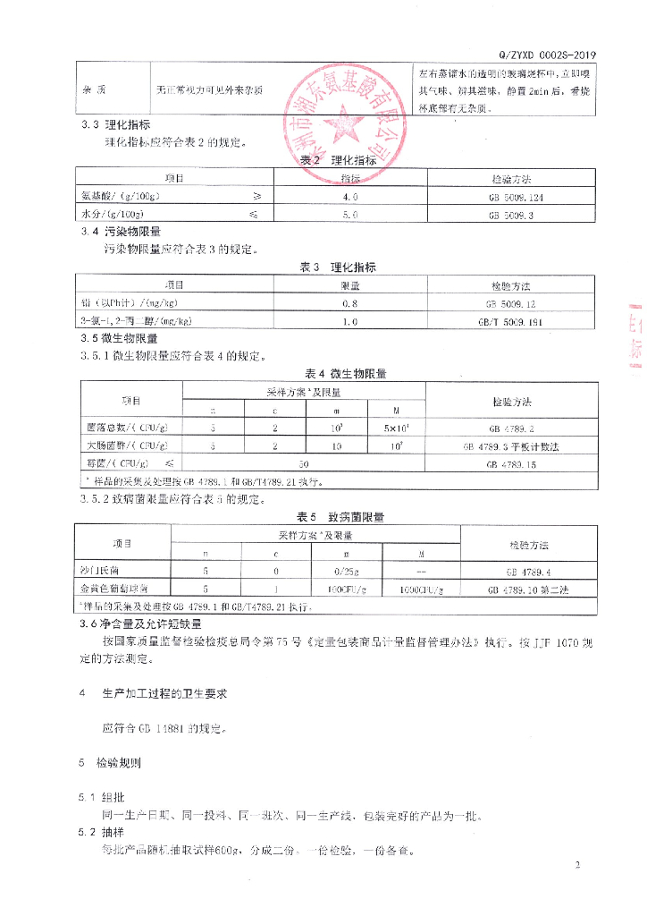 Q/ZYXD 0002S-2019 标准预览