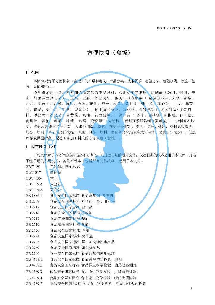 Q/KGSP 0001S-2019 标准预览
