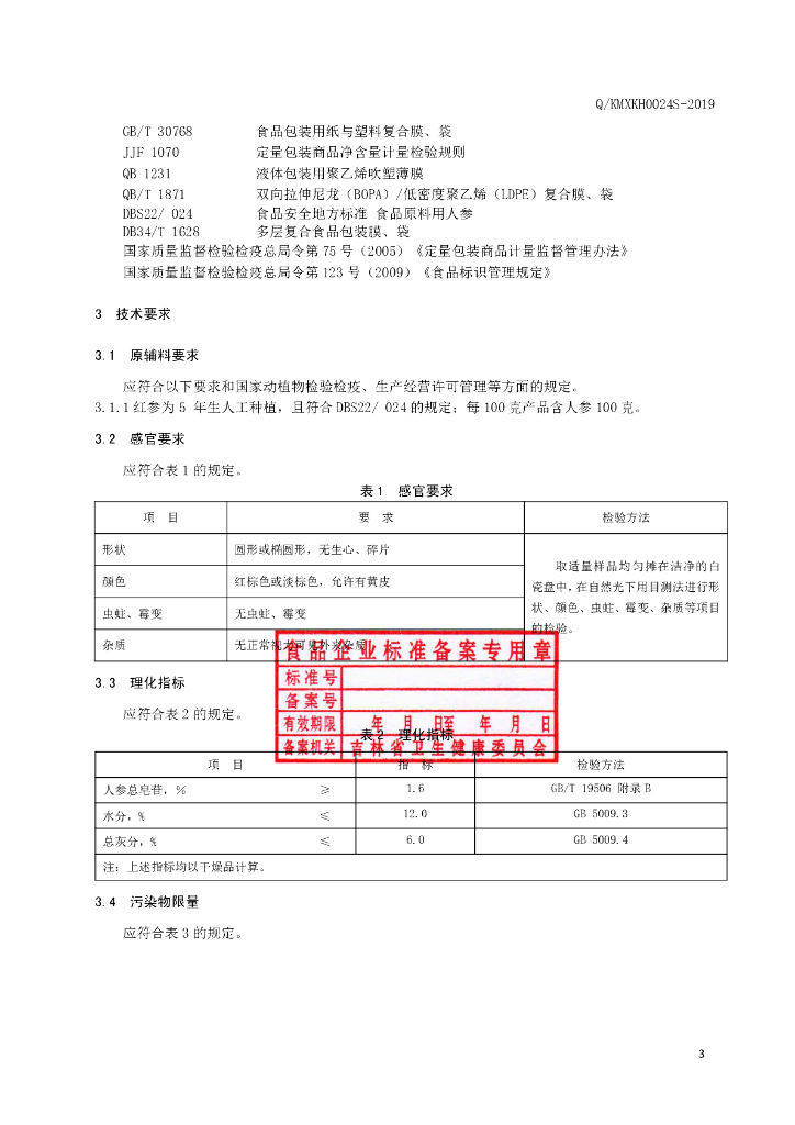 Q/KMXKH 0024S-2019 标准预览
