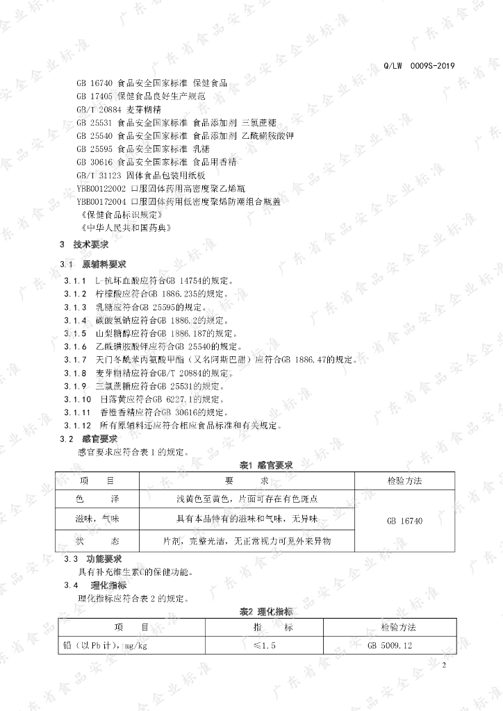 Q/LW 0009S-2019 标准预览