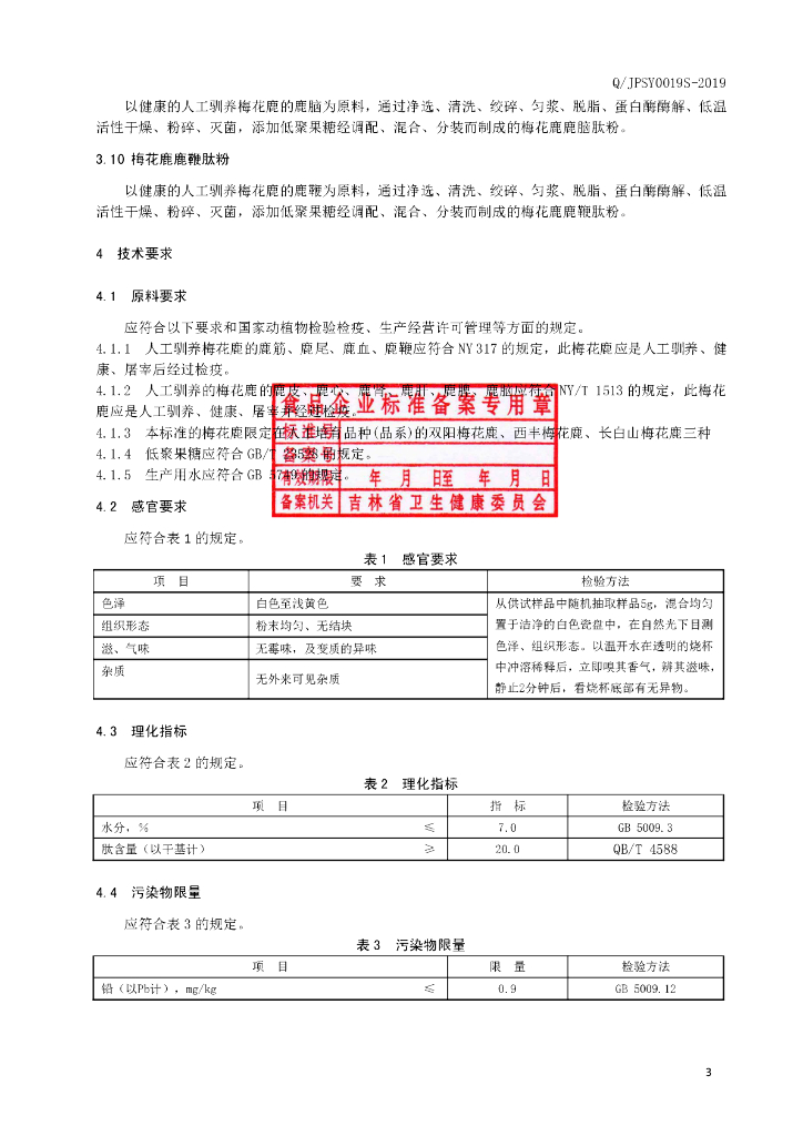 Q/JPSY 0019S-2019 标准预览
