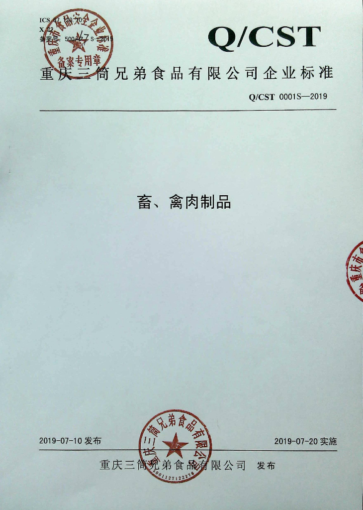 Q/CST 0001S-2019 标准预览