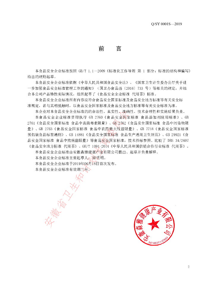 Q/SY 0001S-2019 标准预览