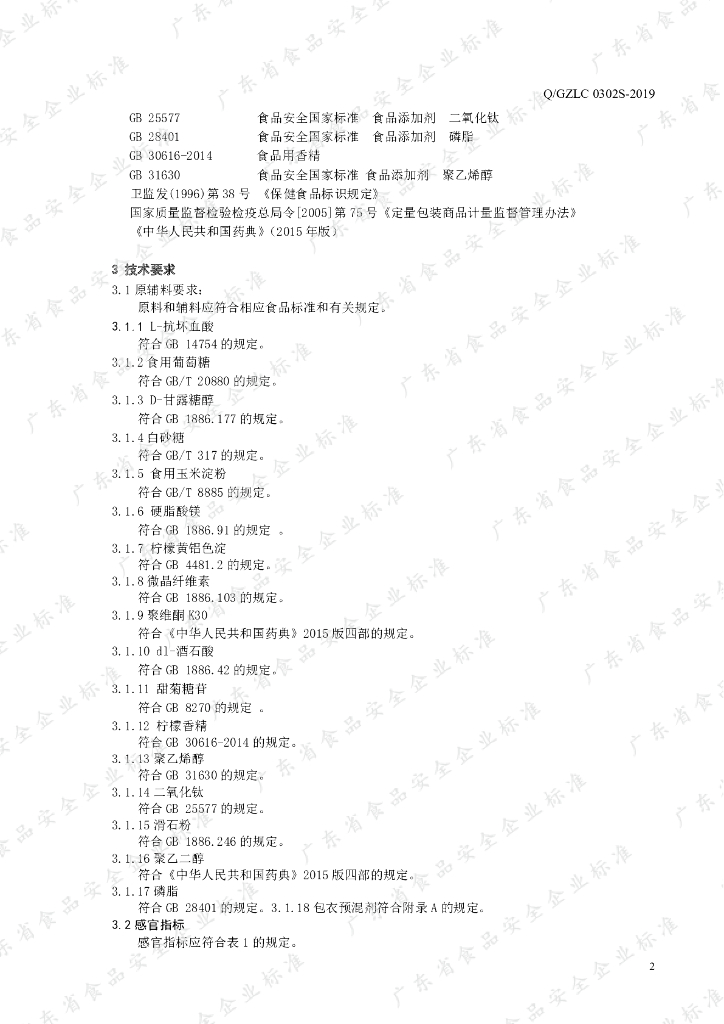 Q/GZLC 0302S-2019 标准预览