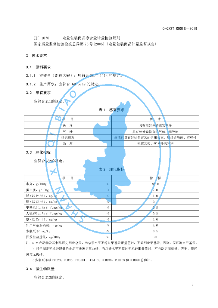 Q/QXST 0001S-2019 标准预览