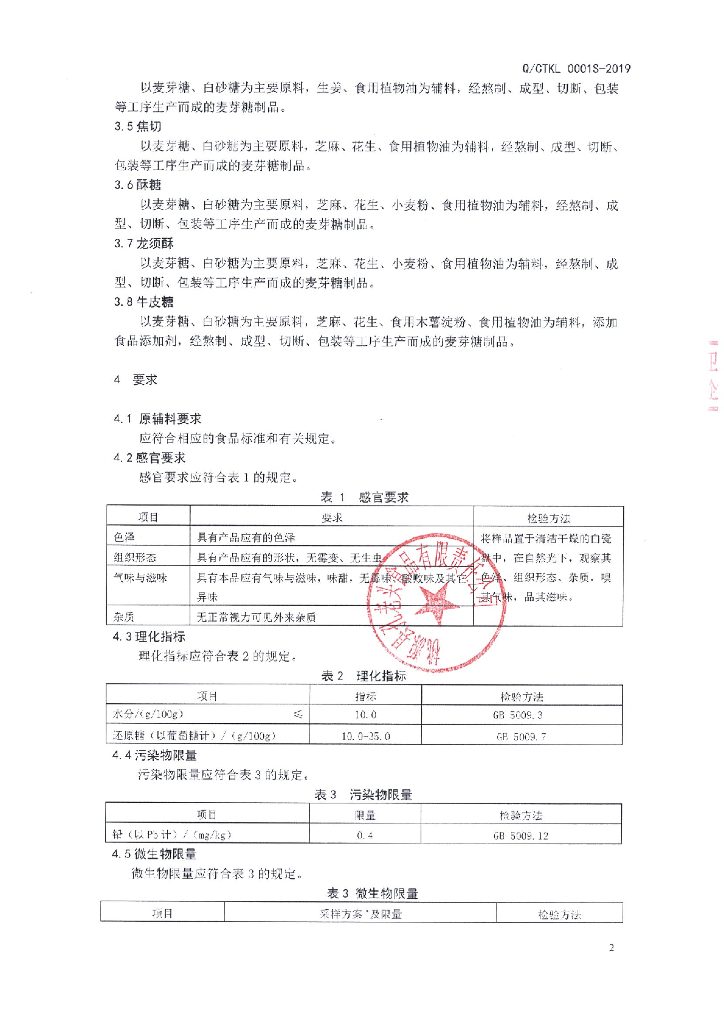 Q/CTKL 0001S-2019 标准预览