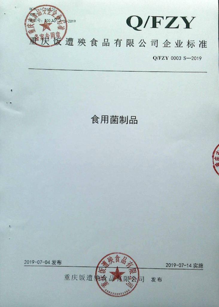 Q/FZY 0003S-2019 标准预览
