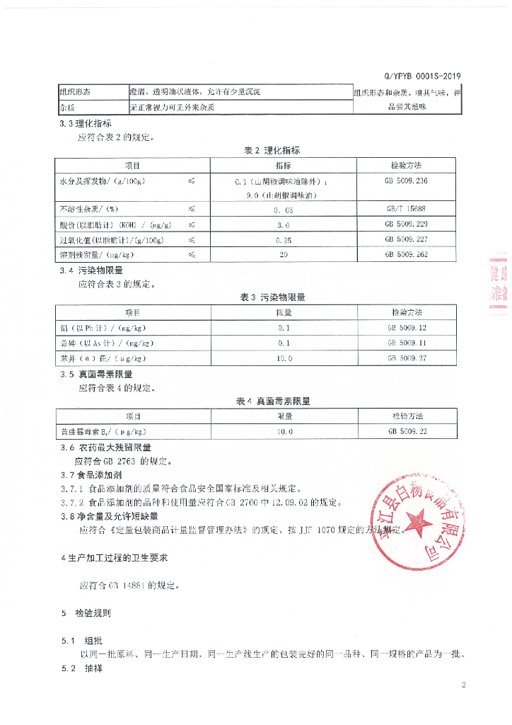 Q/YPYB 0001S-2019 标准预览